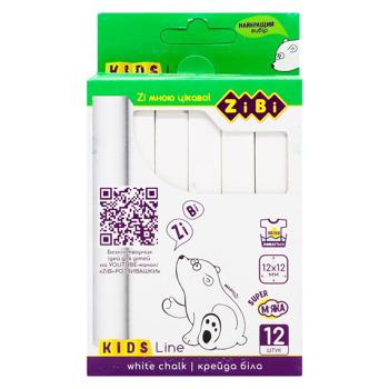 ZiBi Kids Line Square White Chalk 12pcs