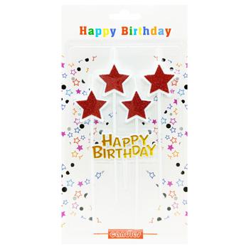 Свічки для торта зірки 34359-1 - купити, ціни на Чудо Маркет - фото 1