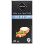 Rioba Dark Chocolate with Almonds and Sea Salt 57% 100g