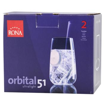 Склянка висока Rona Orbital 510мл 2шт - купити, ціни на AlcoHub - фото 1