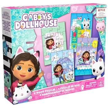 Пазлы деревянные Spin Master Кукольный домик Габби 4шт 72 элемента