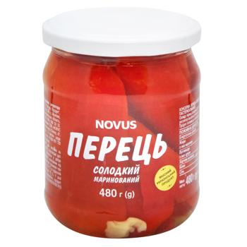 Перец Novus сладкий маринованный пастеризованный 480г - купить, цены на NOVUS - фото 1