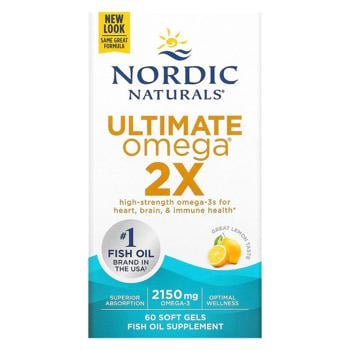 Рыбий жир Nordic Naturals Ultimate Omega 2X со вкусом лимона 2150мг 60 гелевых капсул - купить, цены на - фото 3