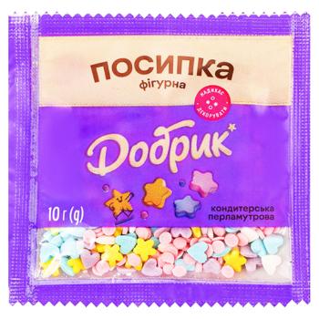 Посипка кондитерська Добрик перламутрова фігурна 10г - купити, ціни на NOVUS - фото 1