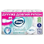 Туалетная бумага Zewa Deluxe Jasmin 3-слойная белая 16шт