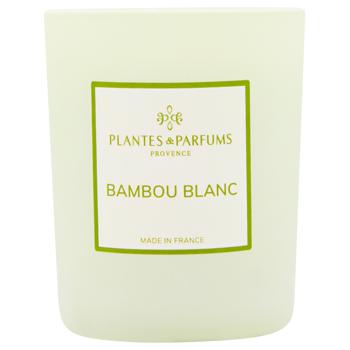 Свічка Plantes&Parfums Bambou Blanc ароматична 180г - купити, ціни на WINETIME - фото 1