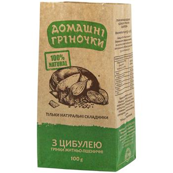 Гренки Домашние греночки с луком 100г - купить, цены на Auchan - фото 1