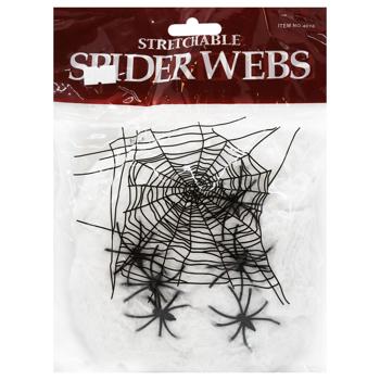 White Spider Webs with Spiders 60g
