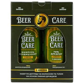 Набір косметичний Beer Care Хміль Гель для душу 3в1 400 мл + Шампунь-кондиціонер 400мл - купити, ціни на Чудо Маркет - фото 1