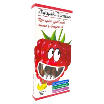 Цукерки Кучерява пастила 30г /Яблуко, банан, малина/ - купити, ціни на Grono - фото 1