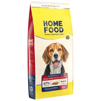 Home Food Dry Food with Duck and Chickpeas for Adult Dogs of Medium and Large Breeds 10kg - buy, prices for - photo 1