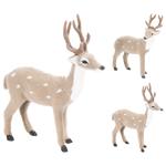 Grey Reindeer Decorative Figurine 15cm in assortment