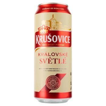 Пиво Krusovice Svetle светлое 4,2% 0,5л - купить, цены на КОСМОС - фото 1