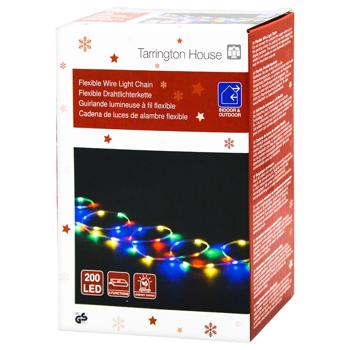 Tarrington House Multicolored LED Garland 200LED 10m