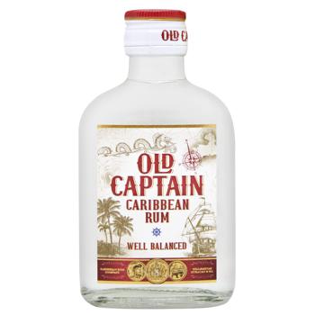 Old Captain Caribbean White Rum 37.5% 200ml - buy, prices for NOVUS - photo 1