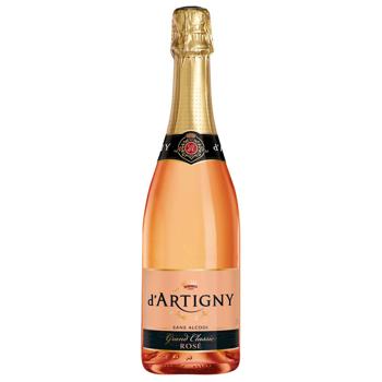 D'Artigny Grand Classic Rose Carbonated Non-alcoholic Drink Based on Wine 0.75l - buy, prices for METRO - photo 1