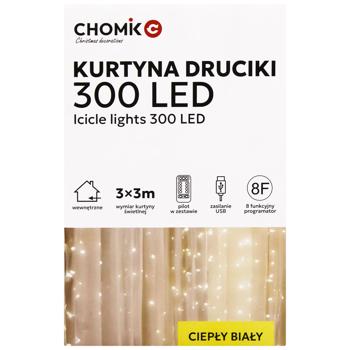 Гірлянда електрична Chomik 300L теплий-білий 3*3м - купити, ціни на ULTRAMARKET - фото 2