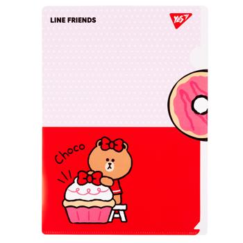Папка-куток Yes Line Friends Choco з клапаном A4 - купить, цены на NOVUS - фото 1