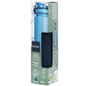 Бутылка для воды Actuel с фильтром - купить, цены на Auchan - фото 1
