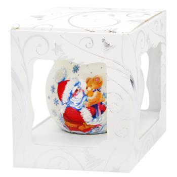 Шар елочный АСК стекло с художественным узором 80м - купить, цены на - фото 3