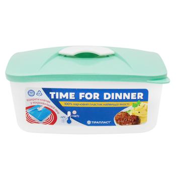 Контейнер пищевой Тирапласт Time for dinner мятный 750мл