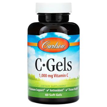 Витамин C Carlson Labs C-Gel 1000мг 60 гелевых капсул - купить, цены на Biotus - фото 1