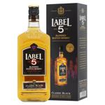 Label 5 Classic Black Whiskey 40% 0.7l