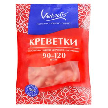 Veladis Boiled-Frozen Shrimps 90-120 1kg - buy, prices for NOVUS - photo 1