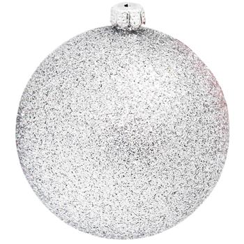 Bezant Glitter Silver Christmas Tree Ball 7cm - buy, prices for Auchan - photo 1