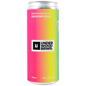 Пиво Underwood Yucatan Gold светлое нефильтрованное 4,1% 0,33л - купить, цены на WINETIME - фото 2