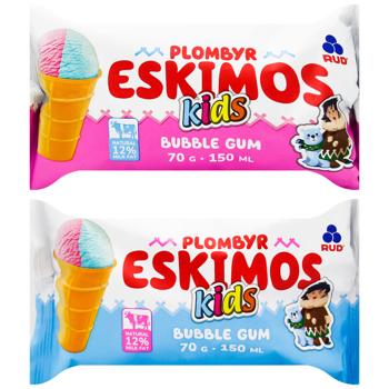 Rud Eskimos Kids Bubble Gum Plombir Ice Cream 70g - buy, prices for EKO Market - photo 1