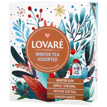 Набір чаю Lovare Winter Assorted 4 види 62,4г 32шт - купити, ціни на ЕКО Маркет - фото 1