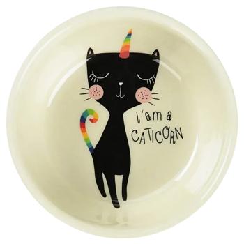 Миска Arjan Impex Unicorn Cute Cat металлическая 470мл - купить, цены на MasterZoo - фото 3