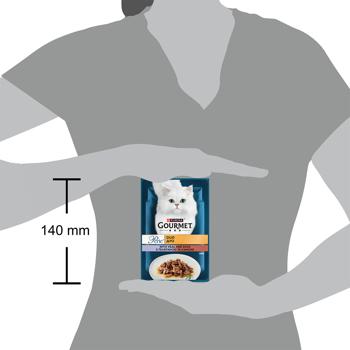 Корм влажный Gourmet Perle Duo с телятиной и уткой для кошек 85г - купить, цены на Чудо Маркет - фото 4