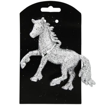 Украшение новогоднее Конь пластик 13,5см в ассортименте - купить, цены на - фото 2