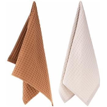 Ardesto Pique Brown Kitchen Towels Set 40x60cm 2pcs - buy, prices for - photo 3