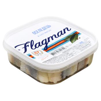 Філе-шматочки оселедця Flagman Матьє в олії 300г - купити, ціни на ULTRAMARKET - фото 2
