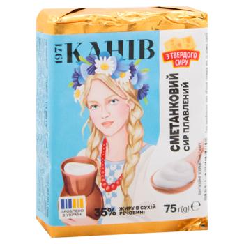 Kaniv Smetankovyi Processed Cheese 40% 75g - buy, prices for Torba - photo 3