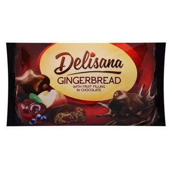 Delisana Ginger Cookies with Fruit Filling 200g - buy, prices for COSMOS - photo 1