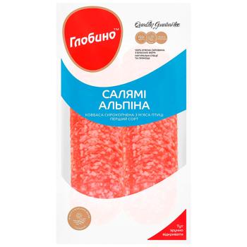 Globino Salami Alpina Sliced First Grade Sausage 80g - buy, prices for Biotus - photo 1