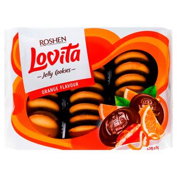 Roshen Lovita Butter Cookies with Jelly Filling with Orange Flavor 420g - buy, prices for NOVUS - photo 1