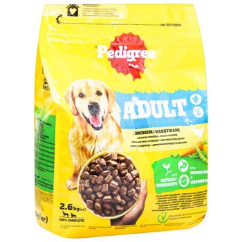 Pedigree Dry Food with Poultry and Vegetables for Dogs 2.6kg - buy, prices for Tavria V - photo 2