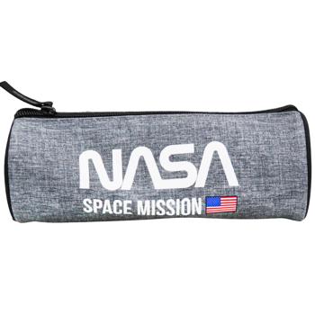Пенал Nasa 1 отделение серый 8х22см