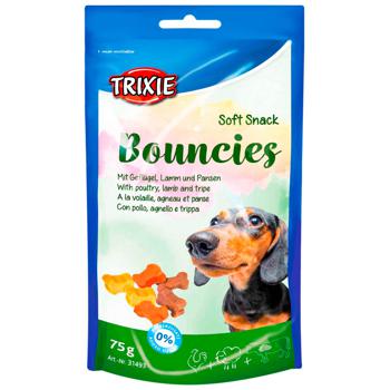 Лакомство Trixie Soft Snack Bouncies для собак с ягненком и желудком 75г - купить, цены на MasterZoo - фото 1