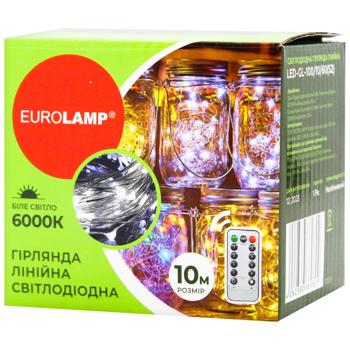 Гирлянда светодиодная Eurolamp линейная 100 диодов 6000К 10м - купить, цены на METRO - фото 1