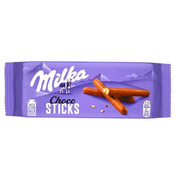Печенье-палочки Milka Lila Sticks в молочном шоколаде 112г