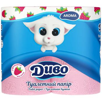 Dyvo Aroma Raspberry 2-ply Toilet Paper 4pcs - buy, prices for MegaMarket - photo 1