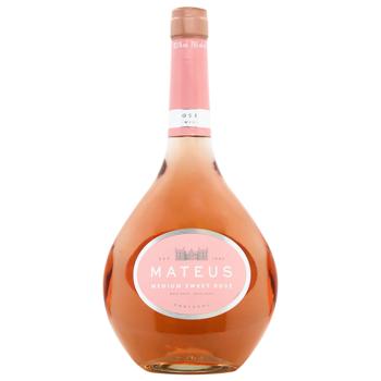 Вино Sogrape Vinhos Mateus Aragognes Rose рожеве напівсолодке 10.5% 0.75л - купити, ціни на AlcoHub - фото 1