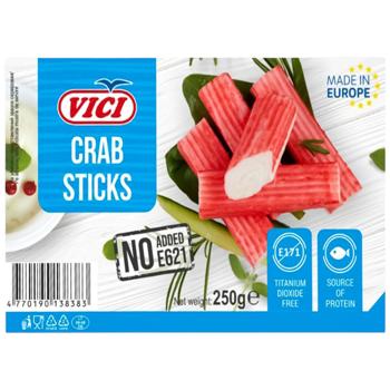 Крабовые палочки Vici Продукт из сурими замороженные 250г - купить, цены на КОСМОС - фото 1