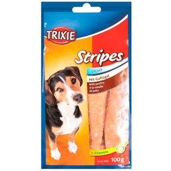 Лакомство для собак Trixie Stripes Light с домашней птицей 100г - купить, цены на MasterZoo - фото 1